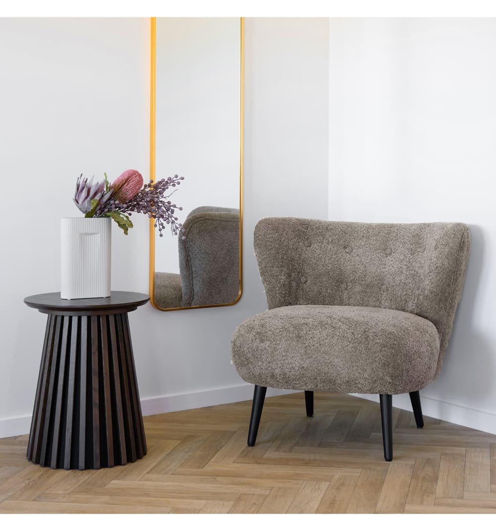 77x73x77cm Stoff Taupe Moloo Sofas und Sessel Sessel, Poufs und Fußbänke Sessel