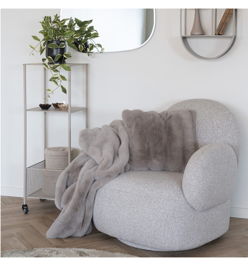 87x81x85cm Stoff Grau Moloo Sofas und Sessel Sessel, Poufs und Fußbänke Sessel