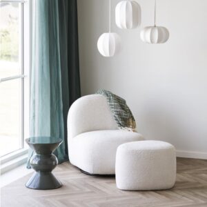 wohnli-moebel-suche-M25199488-1 Drehsessel in ecrufarbenem Stoff 74x70x67cm Stoff Weiß Moloo Sofas und Sessel Sessel, Poufs und Fußbänke Sessel