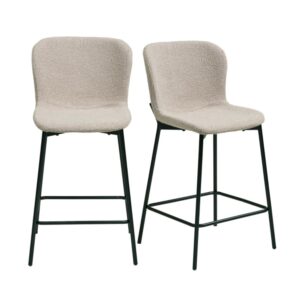 wohnli-moebel-suche-M25199540 Wohnli Möbelsuche - Barhocker aus taupefarbenem Stoff (x2)