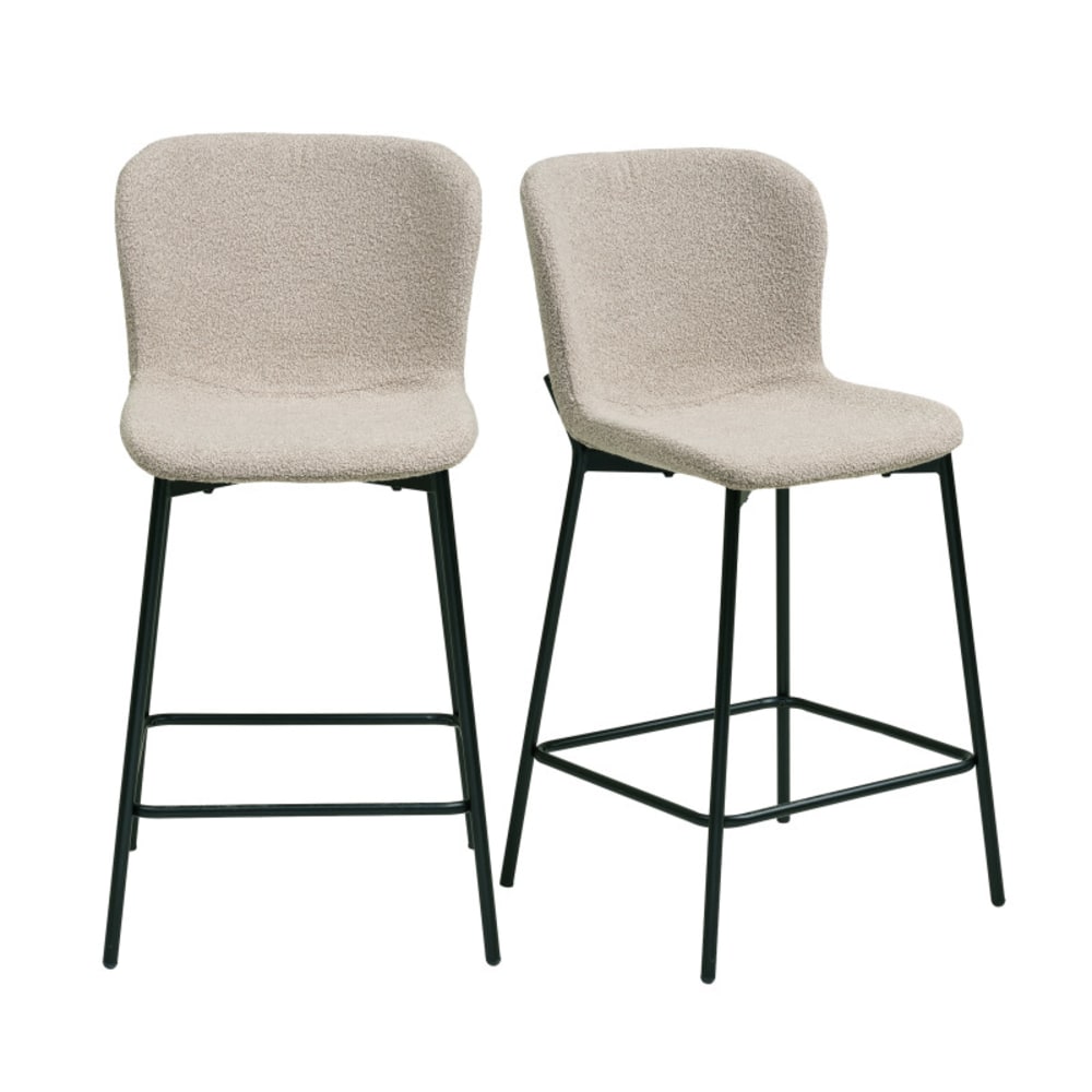 wohnli-moebel-suche-M25199540 Wohnli Möbelsuche - Barhocker aus taupefarbenem Stoff (x2)
