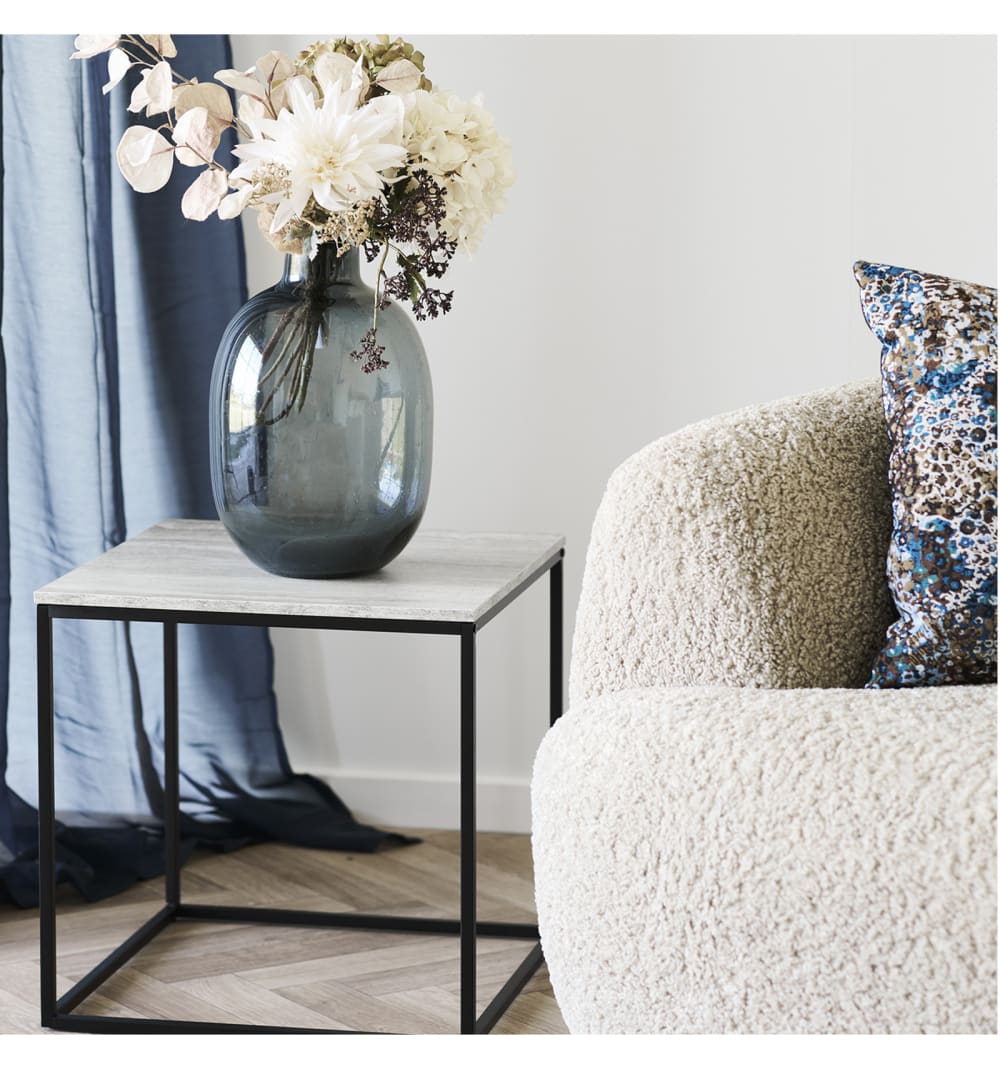 45x45x45cm Metall Beige Moloo Möbel Wohnzimmermöbel Couchtische