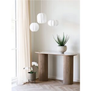 Konsolentisch aus Keramik und Holzoptik 120 cm 40x78x120cm Keramik Beige Moloo Möbel Wohnzimmermöbel Konsolentische