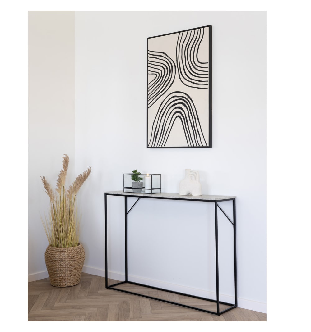 110x80x110cm Metall Schwarz Moloo Möbel Wohnzimmermöbel Couchtische