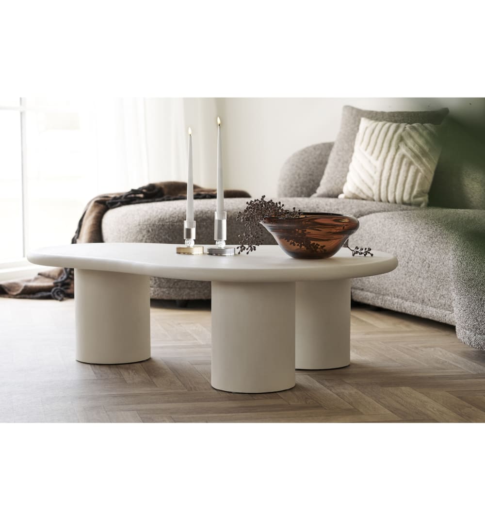 120x35x120cm Holz Beige Moloo Möbel Wohnzimmermöbel Couchtische