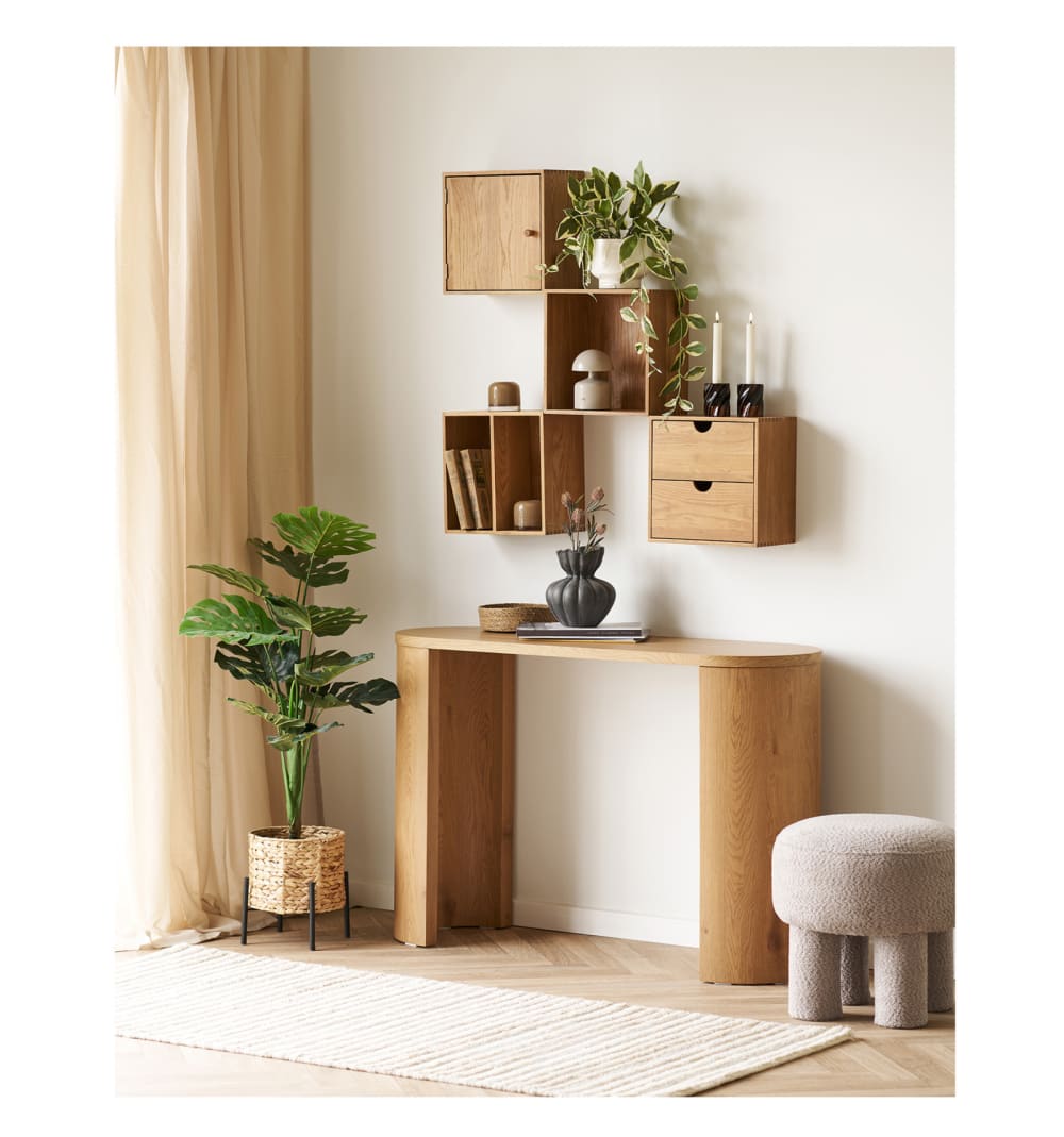 114x75x114cm Holz Braun Moloo Möbel Wohnzimmermöbel Couchtische