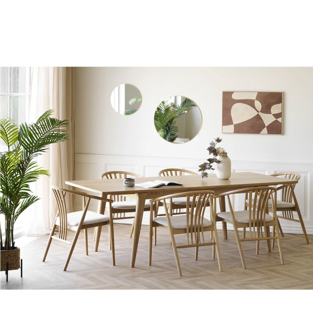 90x75x180cm Holz Beige Moloo Möbel Esszimmermöbel Esstische