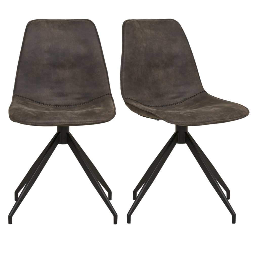 wohnli-moebel-suche-M25199739 Wohnli Möbelsuche - 360-Drehsessel aus vintagegrauer Mikrofaser (x2)