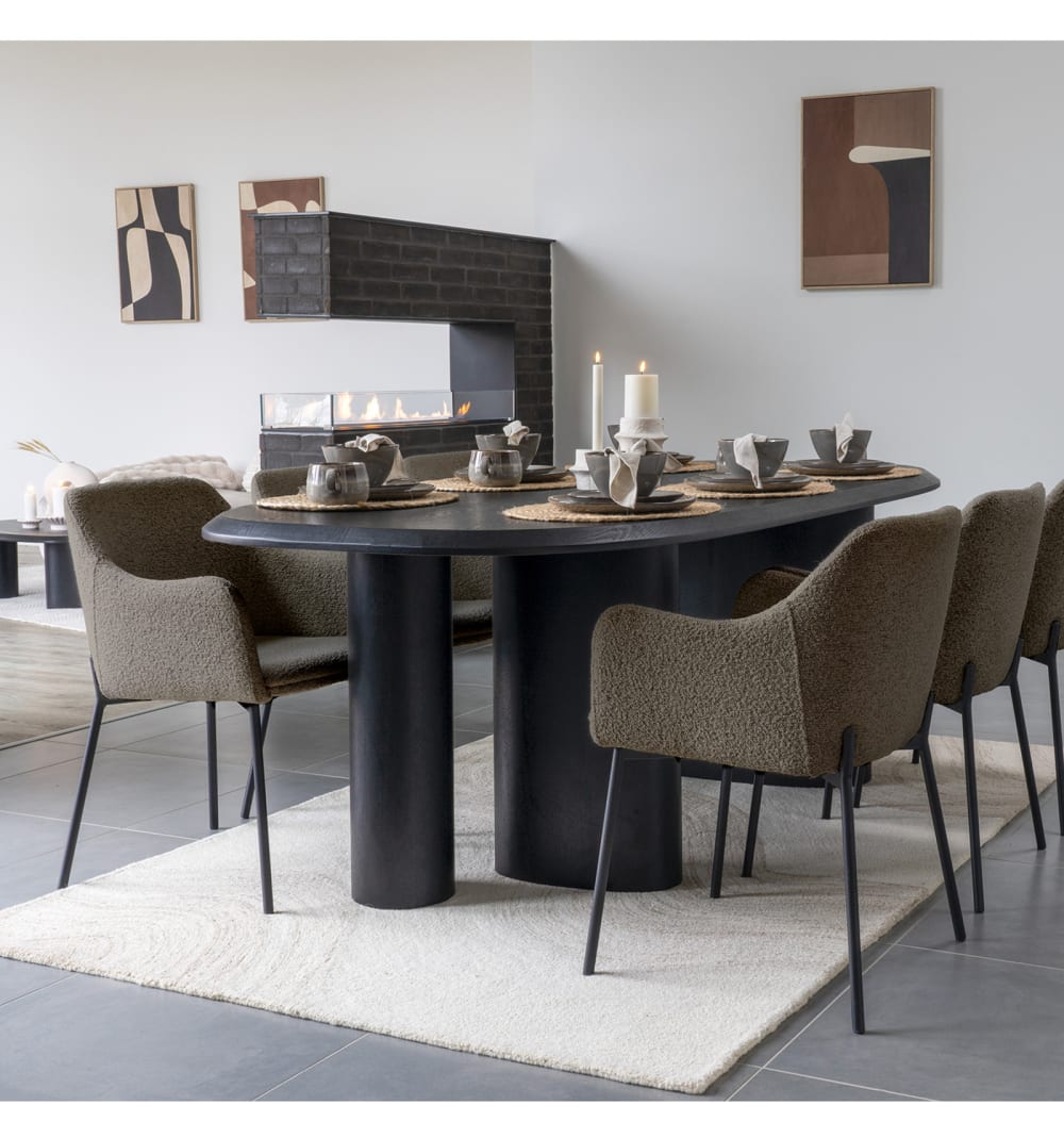 57x79x56cm Stoff Taupe Moloo Möbel Esszimmermöbel Stühle