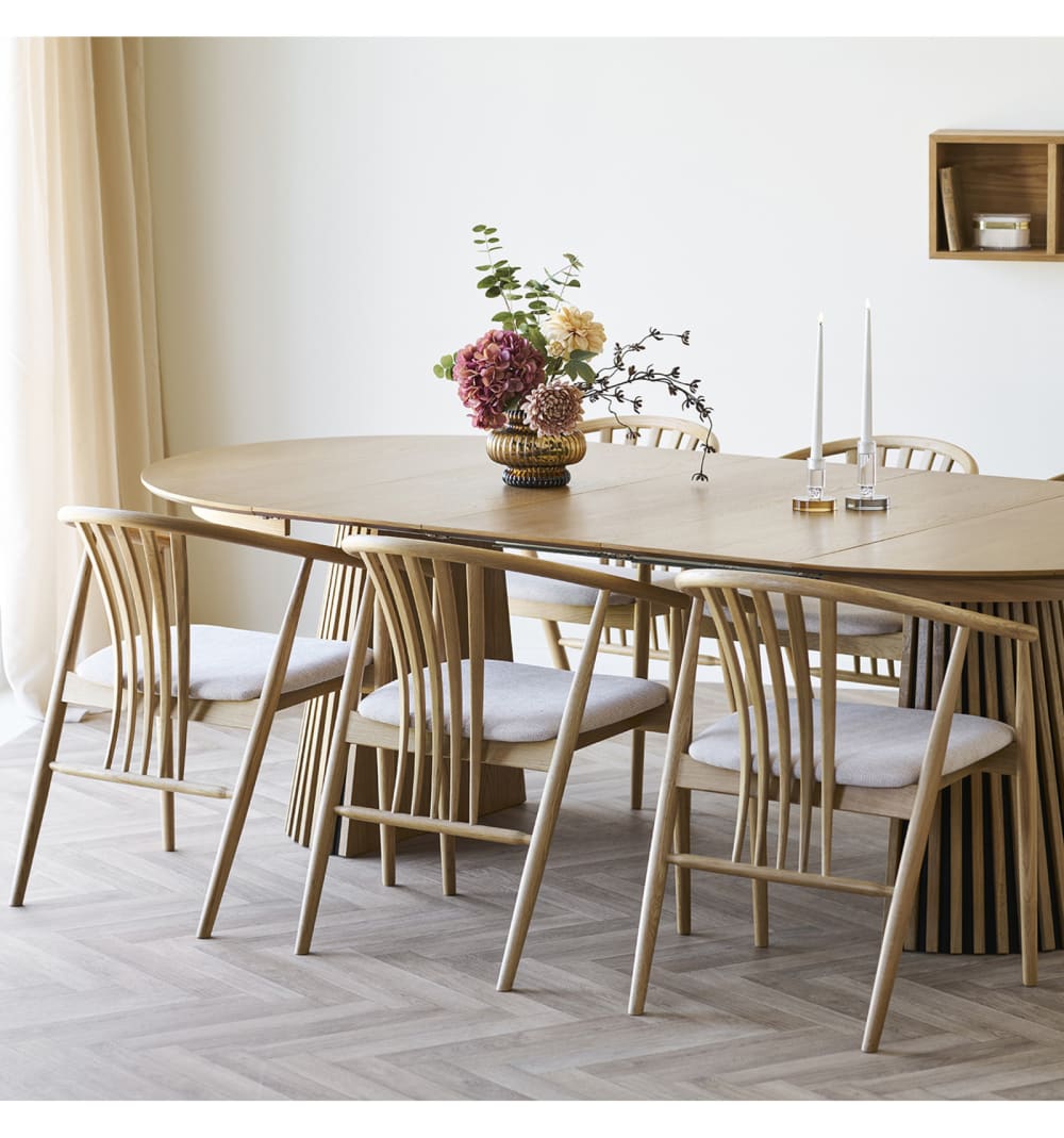 wohnli-moebel-suche-M25199763-1 Esszimmerstuhl aus massiver Eiche und beigefarbenem Stoff 57x78x54cm Stoff Braun Moloo Sofas und Sessel Sessel, Poufs und Fußbänke Sessel