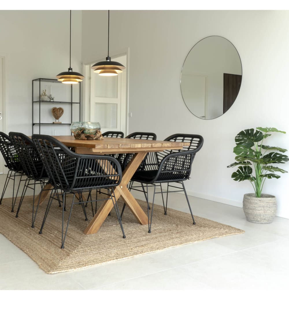 57x82x60cm Stoff Schwarz Moloo Möbel Esszimmermöbel Stühle