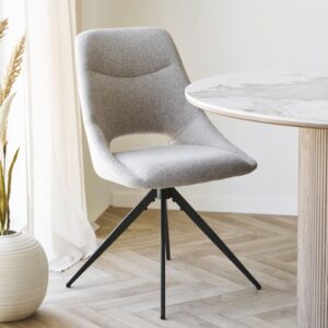 wohnli-moebel-suche-M25199772-1 Drehstuhl in sandfarbenem Stoff (x2) 52x87x57cm Stoff Beige Moloo Möbel Esszimmermöbel Stühle