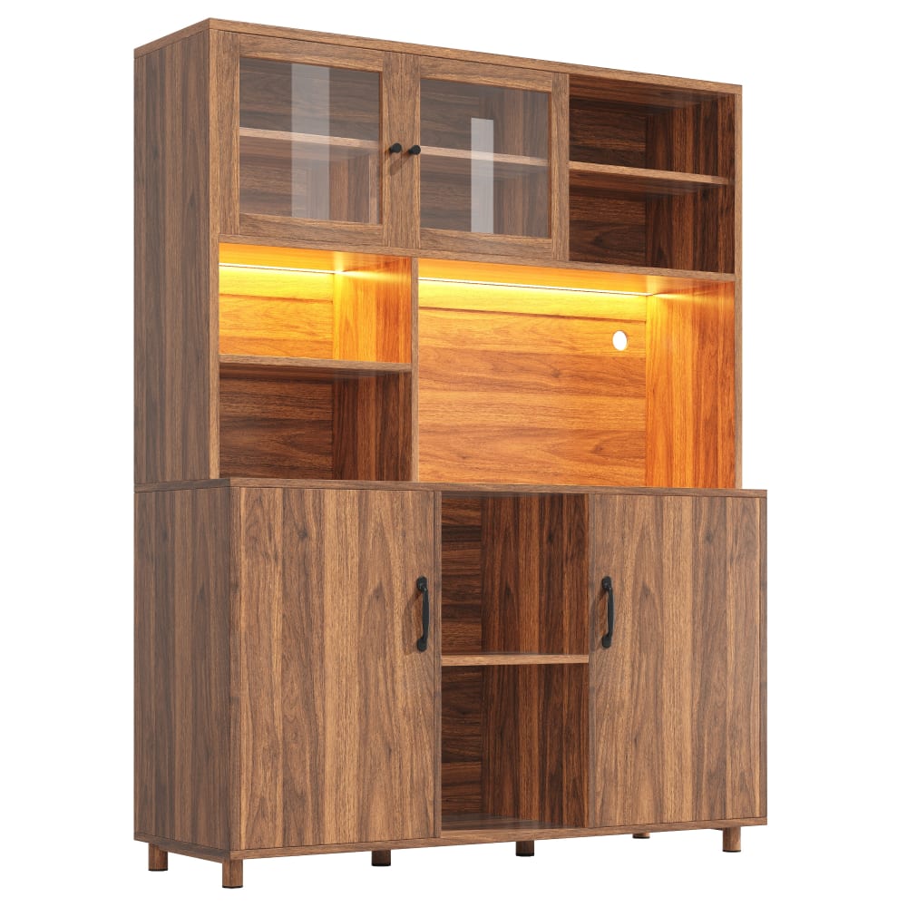 wohnli-moebel-suche-M25200143 Wohnli Möbelsuche - Hohes Sideboard mit LED-Beleuchtung und Glastüren