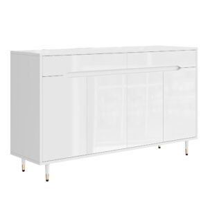 wohnli-moebel-suche-M25200161 Wohnli Möbelsuche - Hochglanzlackiertes Sideboard mit Goldenen Beinen