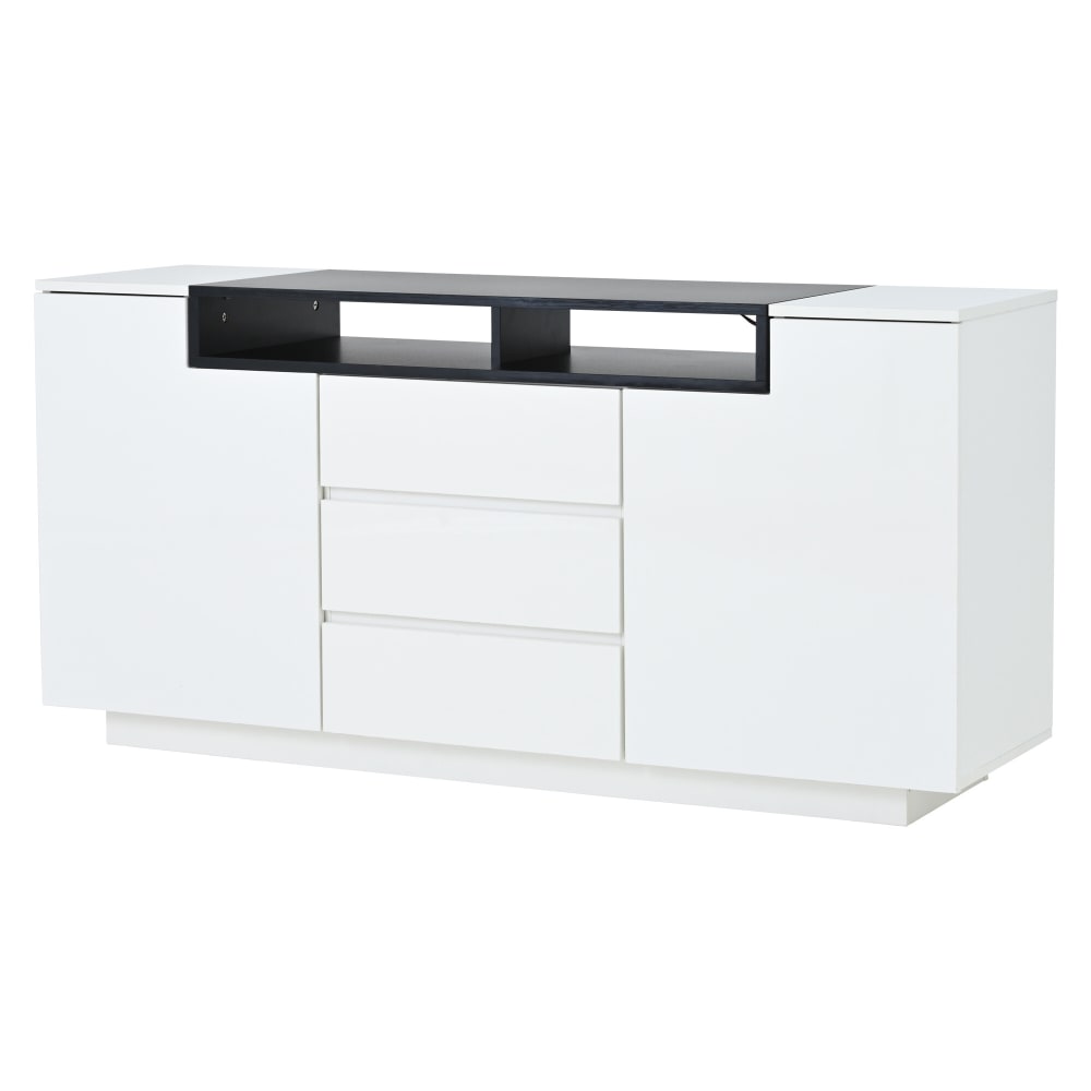 wohnli-moebel-suche-M25200169 Wohnli Möbelsuche - Lackiertes Sideboard im modernen Design mit schwarzem Regal