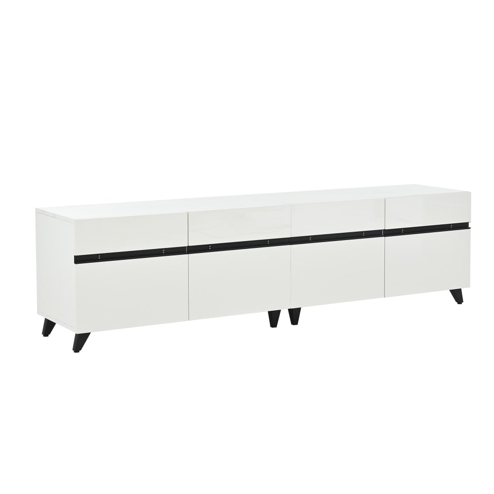 wohnli-moebel-suche-M25200206 Wohnli Möbelsuche - Lackierter TV-Schrank mit Schwarzen Details Modernes Design