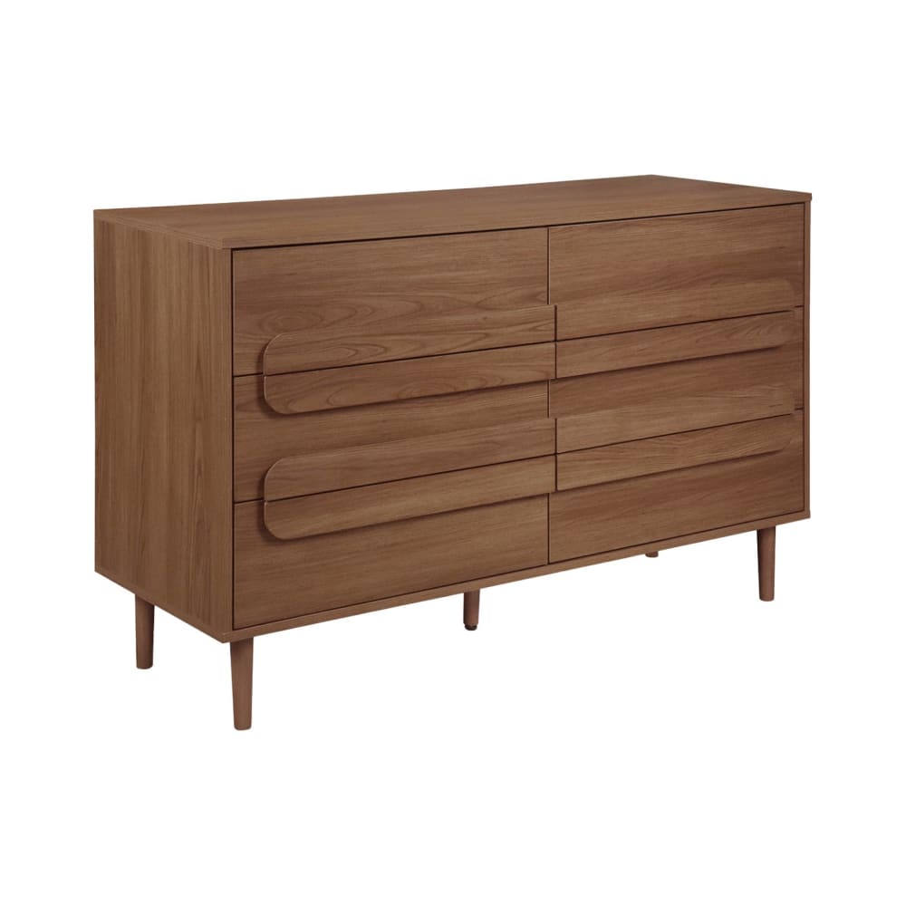 wohnli-moebel-suche-M25200600 Wohnli Möbelsuche - Vintage-Kommode im Nussbaumlook mit 6 Schubladen