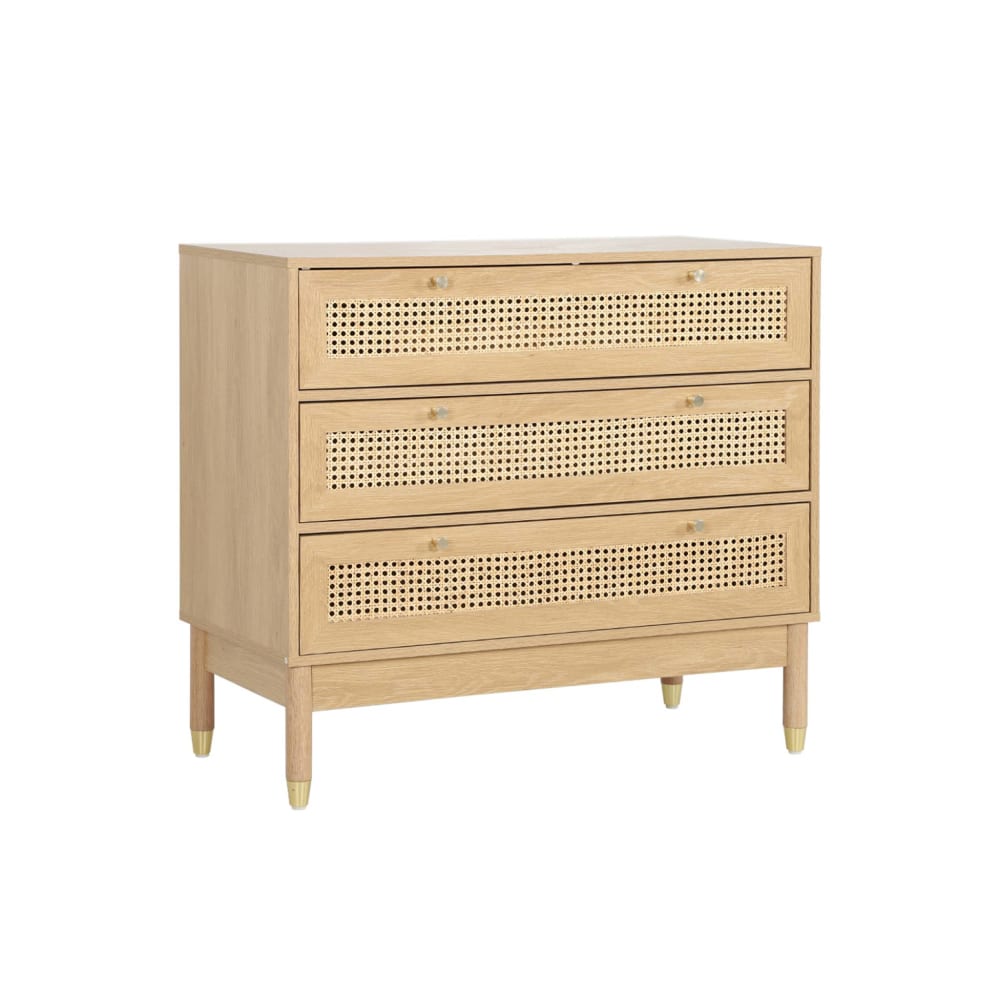 wohnli-moebel-suche-M25200603 Wohnli Möbelsuche - Kommode mit Holzdekor und Rattan-Geflecht