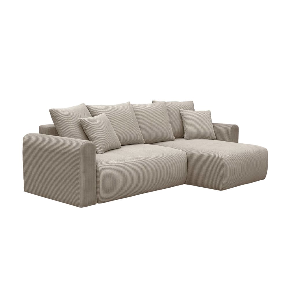 wohnli-moebel-suche-M25200609 Wohnli Möbelsuche - 3-Sitzer Ecksofa mit Cordbezug taupe