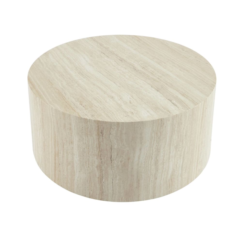 wohnli-moebel-suche-M25200619 Wohnli Möbelsuche - Runder Couchtisch Travertinlook Ø 80 cm