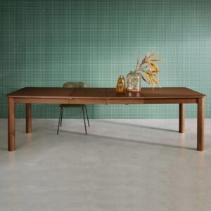 wohnli-moebel-suche-M25200621-1 Rechteckiger Esstisch nussbaumfarben 170-270 cm 270x75x100cm Spanplatte Braun sweeek Möbel Esszimmermöbel Esstische