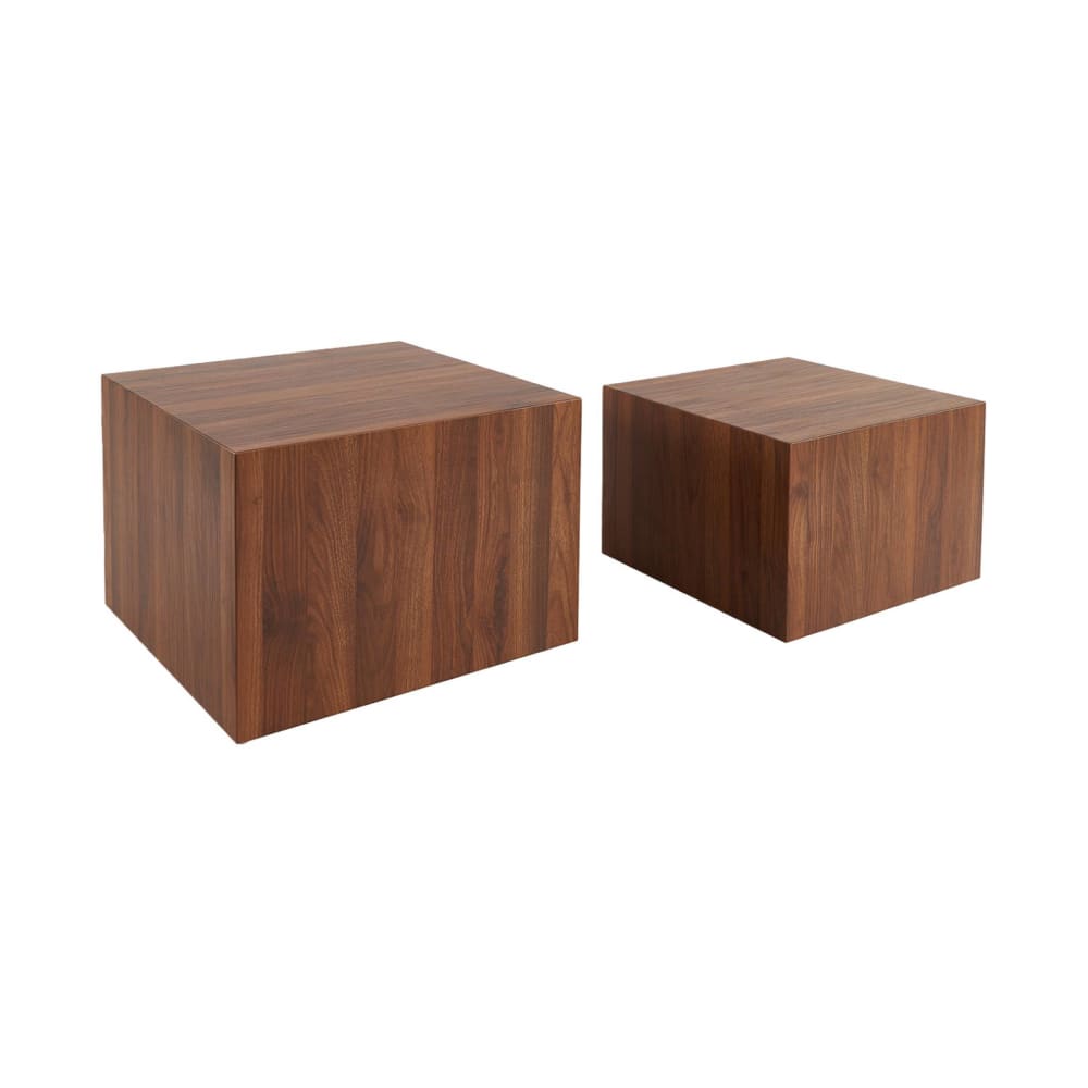 wohnli-moebel-suche-M25200624 Wohnli Möbelsuche - 2er-Set runde Couchtische in Nussbaum-Optik
