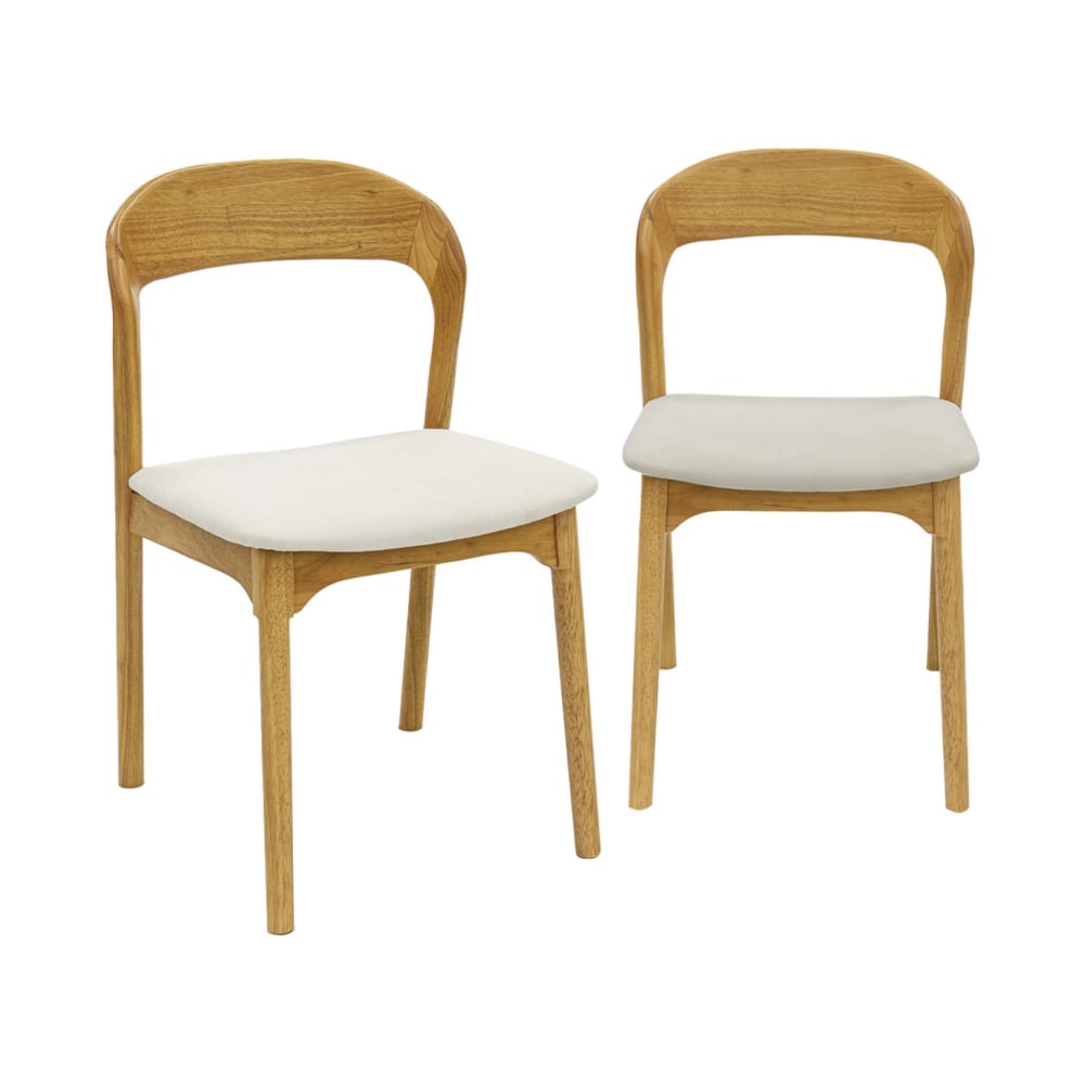 wohnli-moebel-suche-M25200627 Wohnli Möbelsuche - 2er-Set Stühle Heveaholz naturfarben Bezug beige