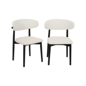 wohnli-moebel-suche-M25200628 Wohnli Möbelsuche - 2er-Set Stühle aus schwarzem Heveaholz mit cremeweißem Bouclé-Bezug -