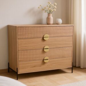 84x40x91cm Spanplatte Braun Concept Usine Möbel Schlafzimmermöbel Kommoden