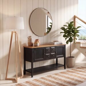 wohnli-moebel-suche-M25202450-1 Aufbewahrungsmöbel aus ulme/kiefer schwarz 116x86x38cm Holz Schwarz Safavieh Möbel Esszimmermöbel Sideboards, Highboards & niedrige Anrichten