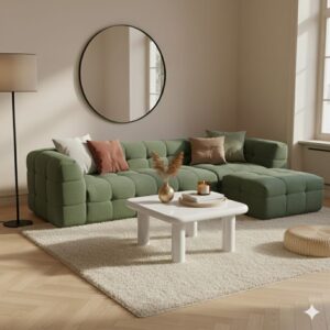 75x41x75cm Spanplatte Weiß Oviala Möbel Wohnzimmermöbel Couchtische