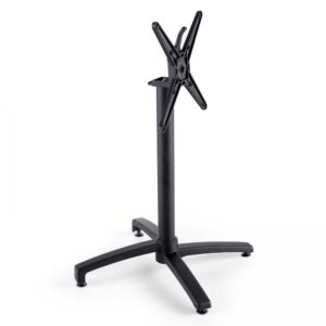 Kippfuß für HPL-Tablett aus schwarzem Aluminium Schwarz 68x72x68cm Aluminium Schwarz Oviala Möbel Esszimmermöbel Esstische