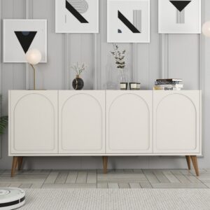 180x35x81cm Spanplatte Gold Concept Usine Möbel Esszimmermöbel Sideboards, Highboards & niedrige Anrichten