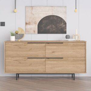 160x44x74cm Spanplatte Braun Concept Usine Möbel Esszimmermöbel Sideboards, Highboards & niedrige Anrichten