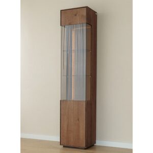 37x205x43cm Holz Braun Feldmann-Wohnen Möbel Esszimmermöbel Vitrine und Vitrinenschrank