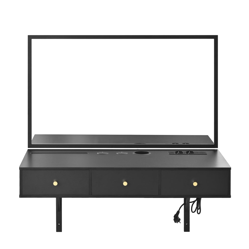 wohnli-moebel-suche-M25203346 Wohnli Möbelsuche - Schminktisch aus Spanplatte mit 3 Schubladen 105x100x45 cm