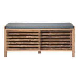 wohnli-moebel-suche-M25203590 Wohnli Möbelsuche - Schuhbank mit 2 Schiebetüren L112 cm - Holzdekor dunkel