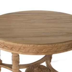 wohnli-moebel-suche-M25204630-1 Runder Esstisch aus massivem Teakholz 120x79x120cm Holz Braun GINER Y COLOMER Möbel Esszimmermöbel Esstische