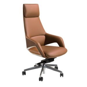 wohnli-moebel-suche-M25205660 Wohnli Möbelsuche - Brauner Drehstuhl aus Kunstleder
