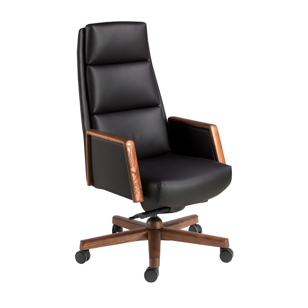 wohnli-moebel-suche-M25205663 Wohnli Möbelsuche - Drehbarer Bürostuhl aus schwarzem Kunstleder