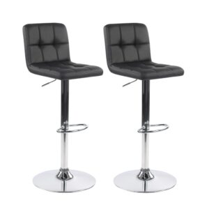 wohnli-moebel-suche-M25205729 Wohnli Möbelsuche - Set aus 2 schwarzen Barhockern aus Kunstleder