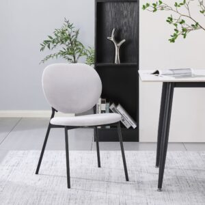 wohnli-moebel-suche-M25205972-1 Polsterstuhl mit hydrophober Chenille, Hellgrau 49x79x49cm Stoff Grau Selsey Möbel Esszimmermöbel Stühle