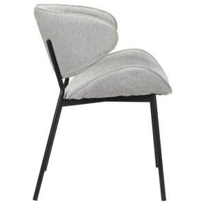 Polsterstuhl mit pflegeleichter Chenille, Hellgrau 53x80x53cm Stoff Grau Selsey Möbel Esszimmermöbel Stühle