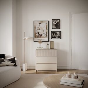 70x75x70cm Spanplatte Taupe Selsey Möbel Schlafzimmermöbel Kommoden