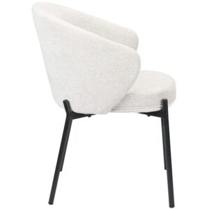 wohnli-moebel-suche-M25206004-1 Polsterstuhl mit Chenille, Hellgrau 58x77x58cm Stoff Grau Selsey Möbel Esszimmermöbel Stühle