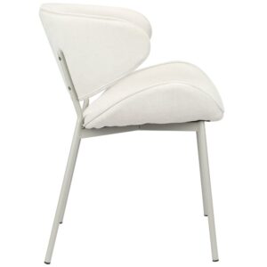 wohnli-moebel-suche-M25206007-1 Polsterstuhl mit pflegeleichter Chenille, Creme 53x80x53cm Stoff Beige Selsey Möbel Esszimmermöbel Stühle