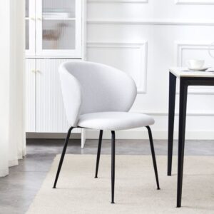 wohnli-moebel-suche-M25206008-1 Polsterstuhl mit hydrophobem Stoff, Silbergrau 44x78x44cm Stoff Silber Selsey Möbel Esszimmermöbel Stühle