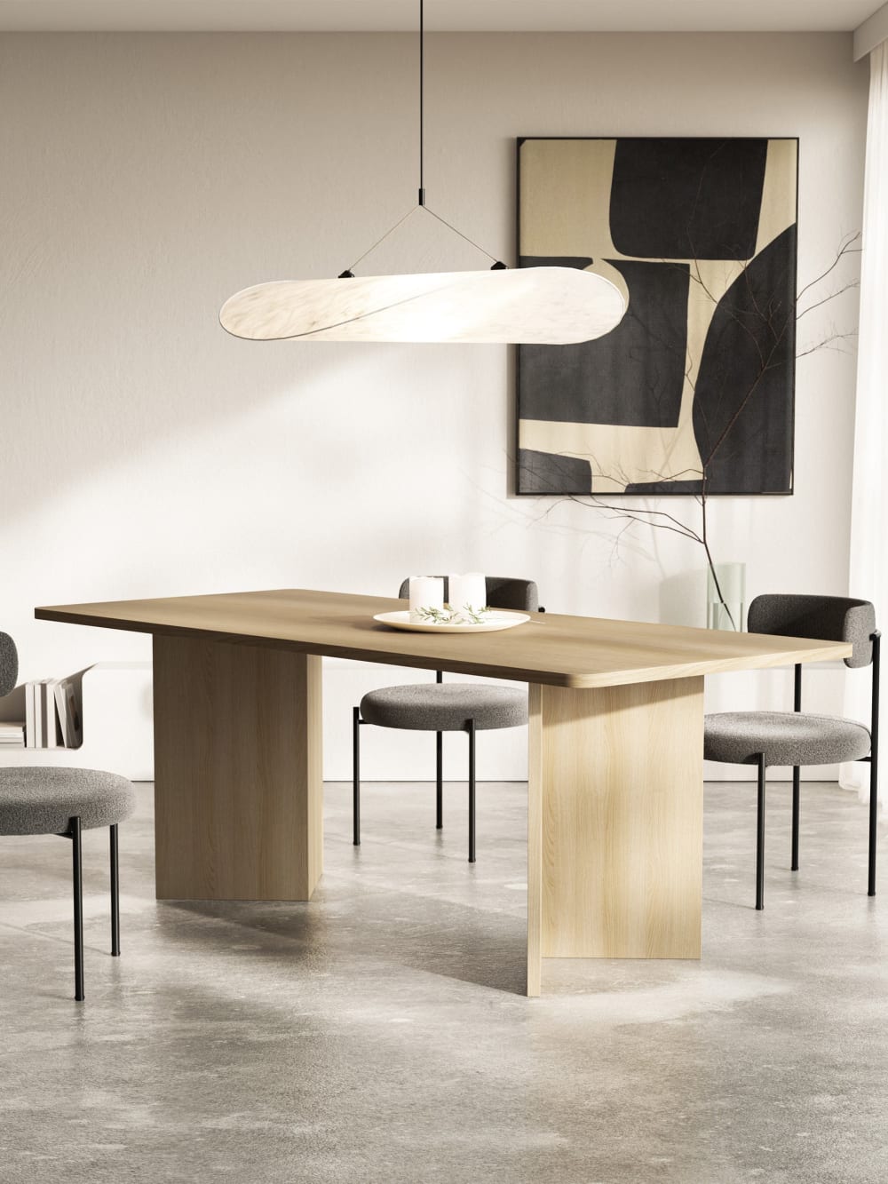 90x75x204cm Spanplatte Beige Selsey Möbel Esszimmermöbel Esstische