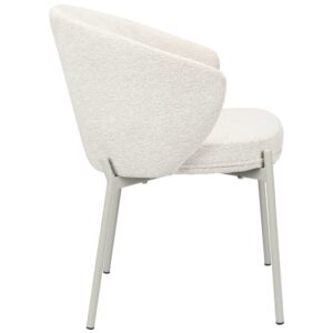 Polsterstuhl mit Chenille, Hellbeige 58x77x58cm Stoff Beige Selsey Möbel Esszimmermöbel Stühle