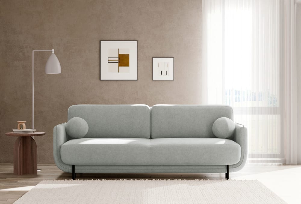 236x95x236cm Stoff Grau Selsey Sofas und Sessel Sofas Schlafsofas